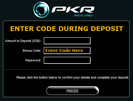 PKR SIgn Up Bonus Field